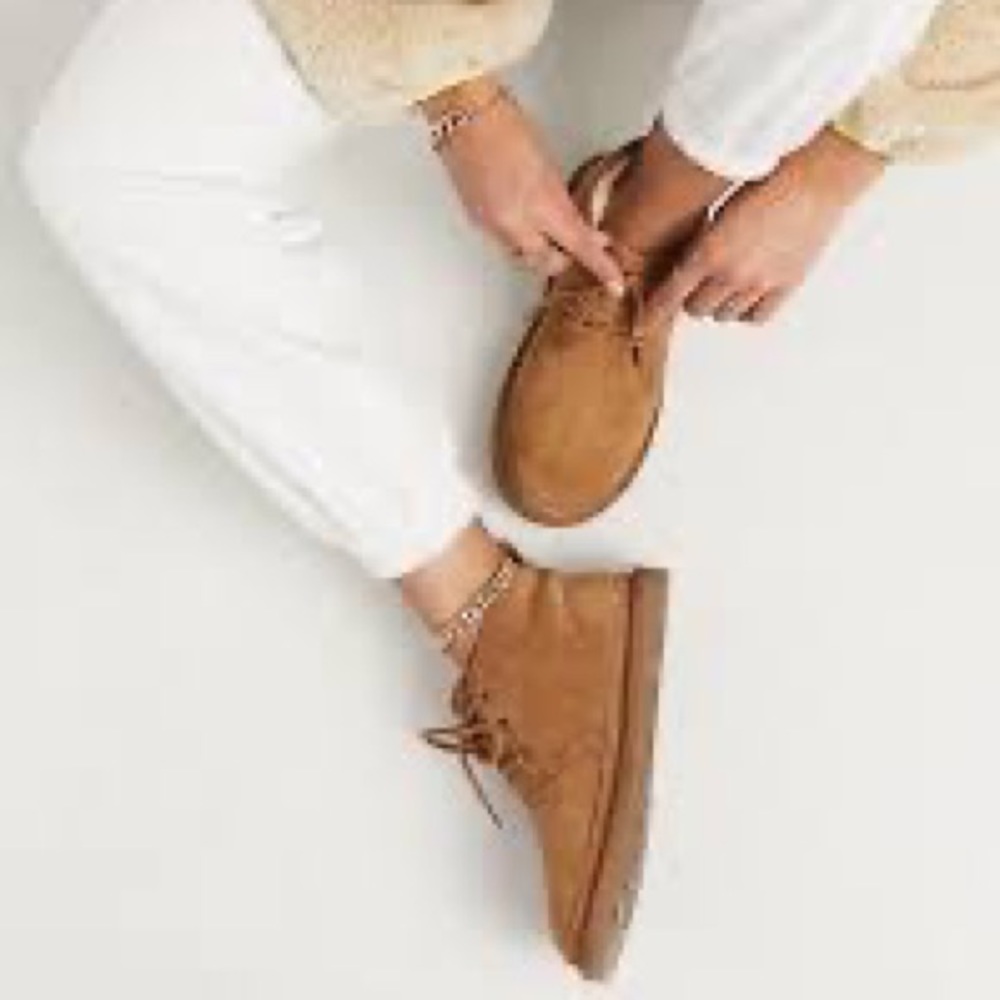 UGG lace up ankle boots in chestnut
